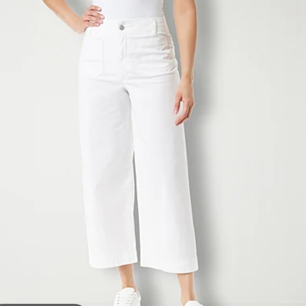 Women’s Gloria Vanderbilt Shape Effort Wide Leg White Women's Jeans Sz 12